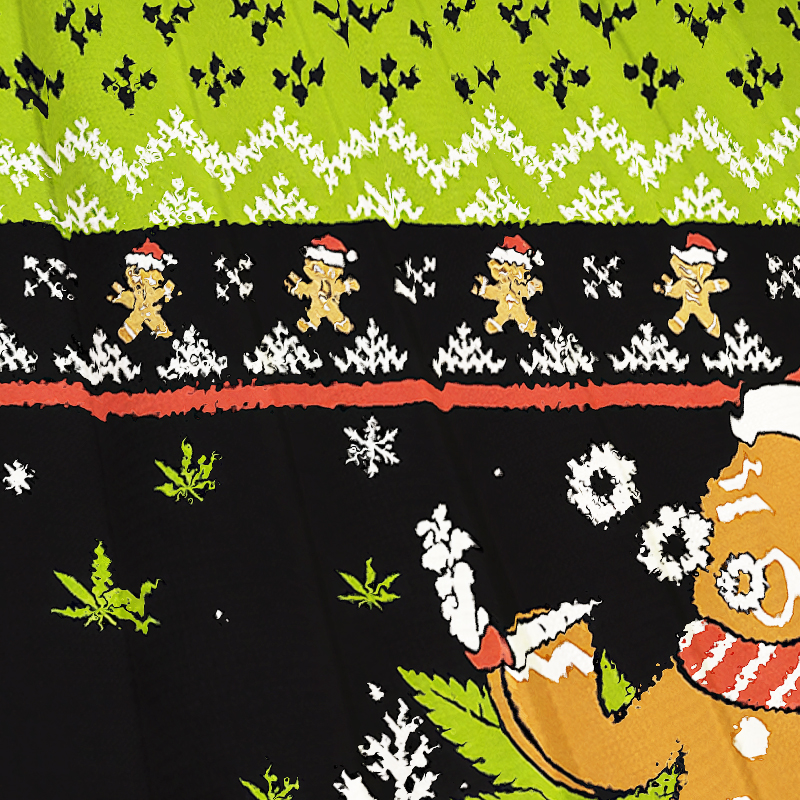 Tokyocanvas Let’s Get Baked Christmas Ugly Sweatshirt