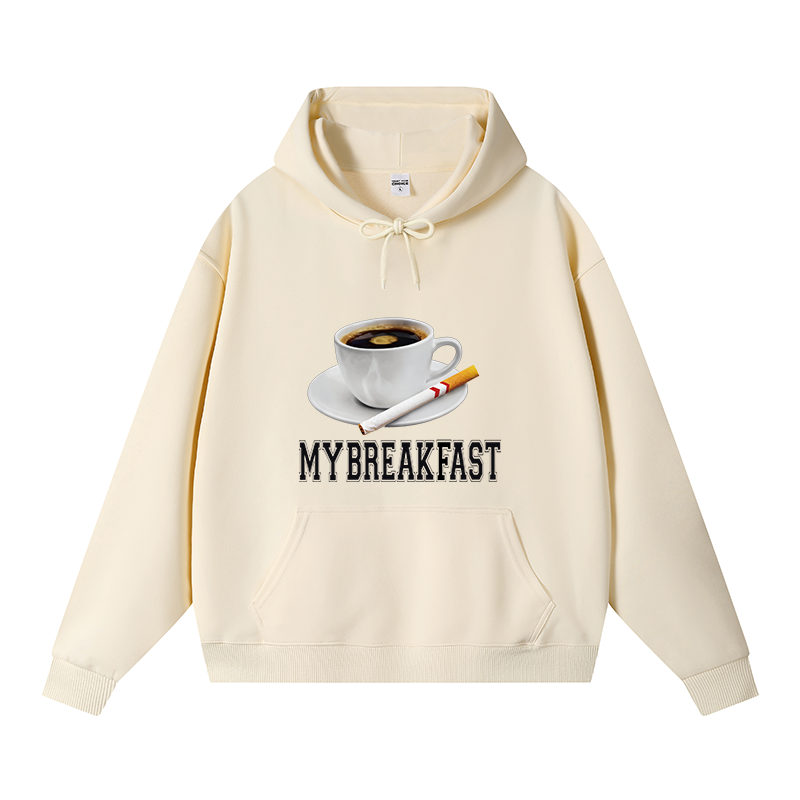 Tokyocanvas Breakfast Coffee Fleece Lined Hoodie