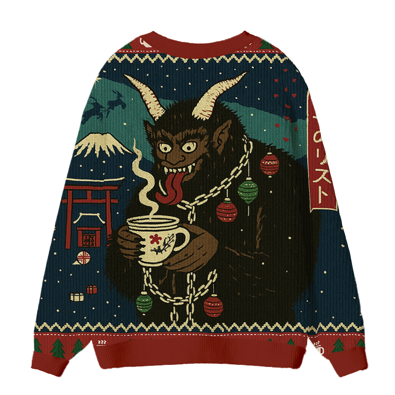 Tokyocanvas Naughty List Ugly Cardigan Sweatshirt