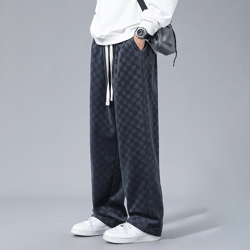 Tokyocanvas Checkered Fleece Sweatpants