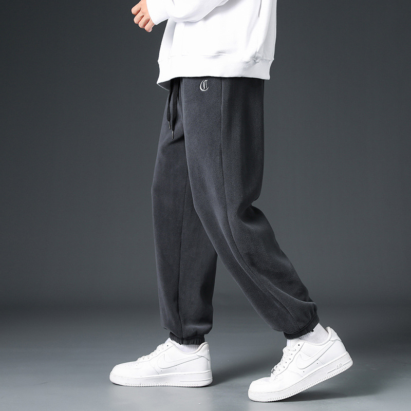Tokyocanvas Metallic-tone D Cuffed Fleece Sweatpants