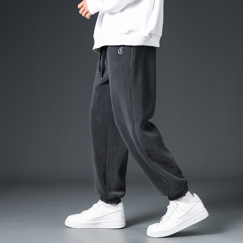 Tokyocanvas Metallic-tone D Cuffed Fleece Sweatpants