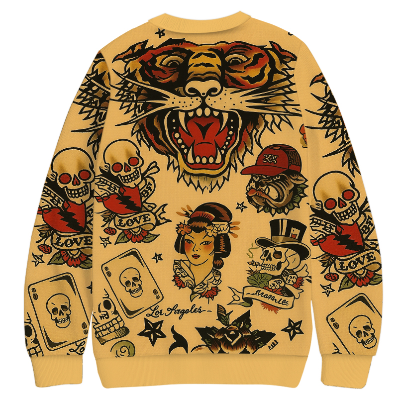 Tokyocanvas Tiger Vintage Casual Ugly Sweatshirt