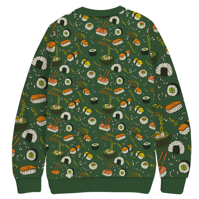 Tokyocanvas Sushi Ramen Casual Ugly Sweatshirt
