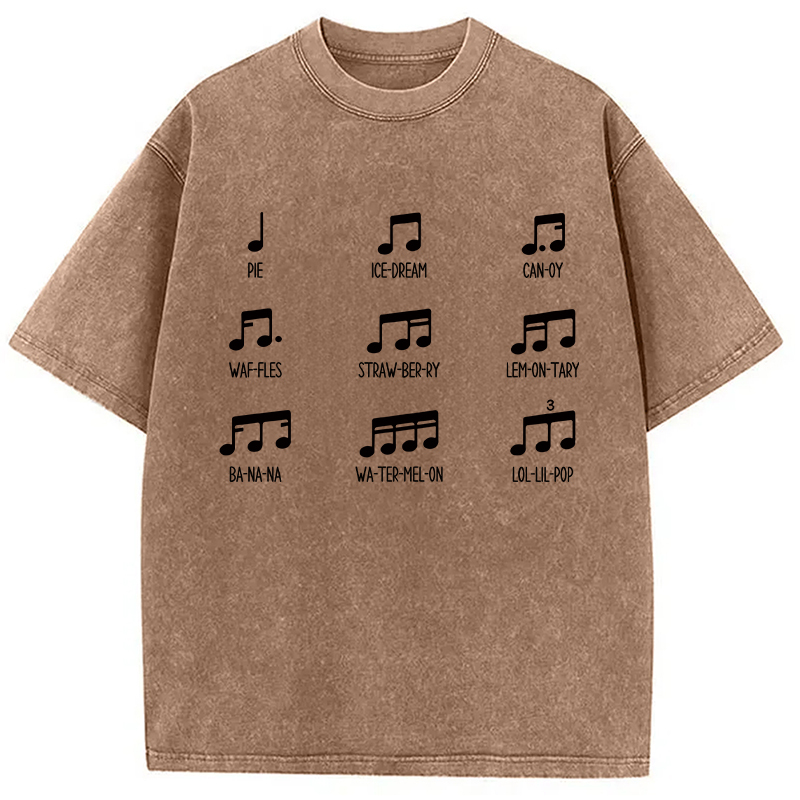 Tokyocanvas Food Word Pronunciation Washed T-Shirt