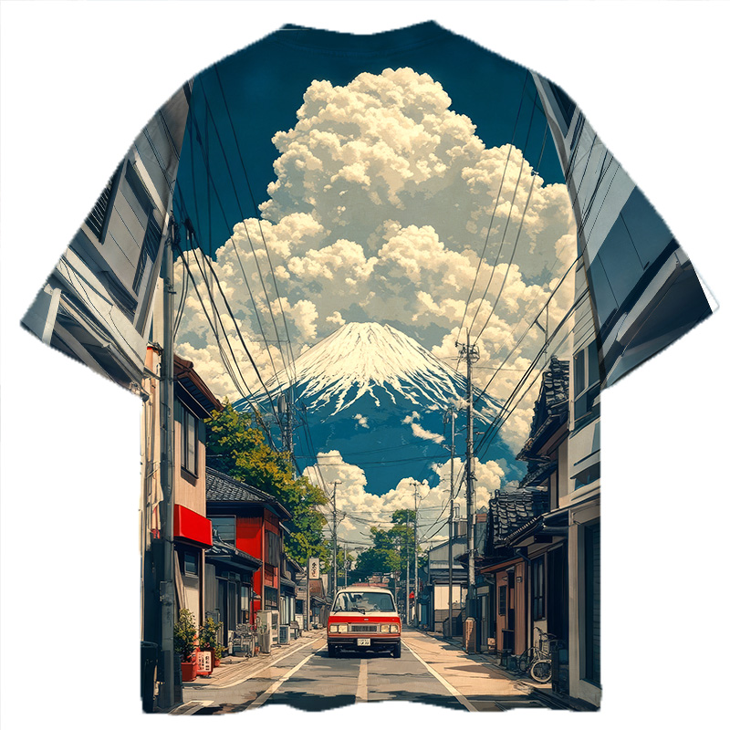 Tokyocanvas Mount Fuji Japan Graphic Print T-shirt