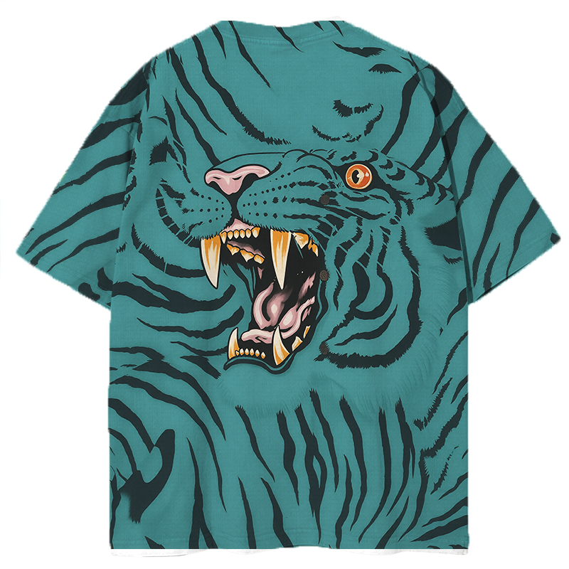 Tokyocanvas Liquid Tiger Graphic Print T-shirt