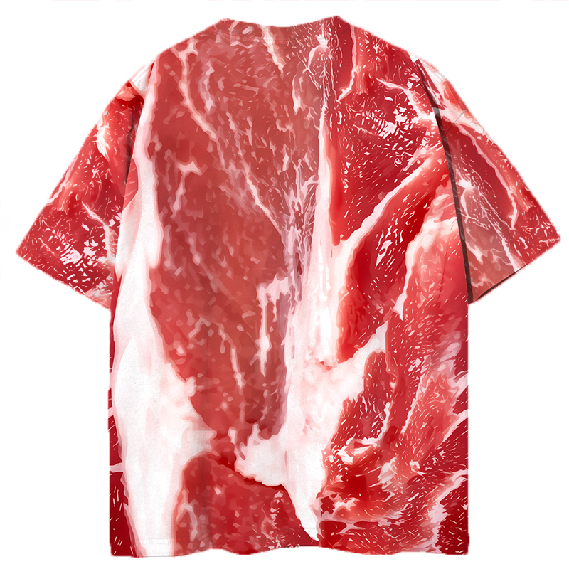 Tokyocanvas Raw Meat Prank Graphic Print T-shirt