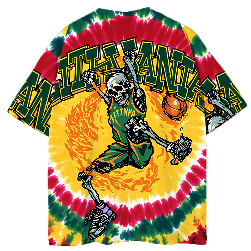 Tokyocanvas Basketball Skull Graphic Print T-shirt