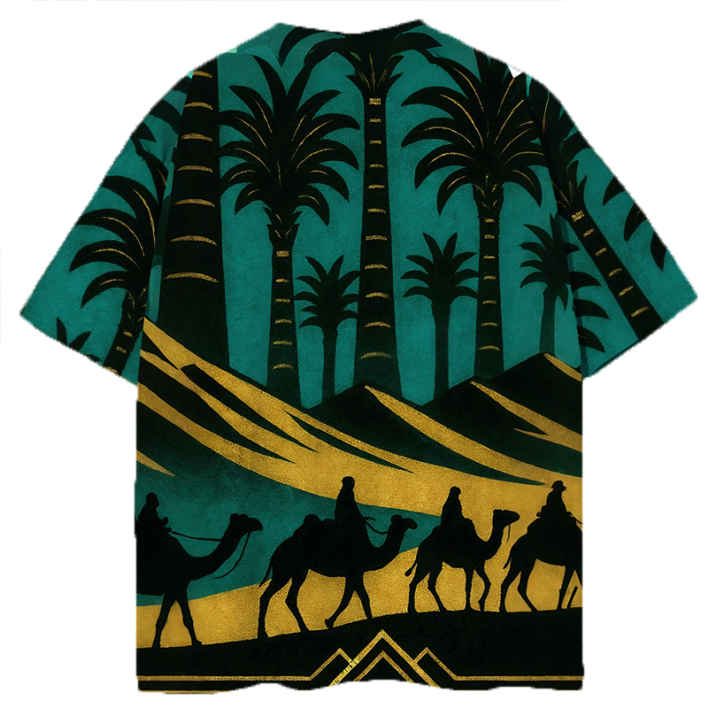 Tokyocanvas Midnight Caravan Graphic Print T-shirt