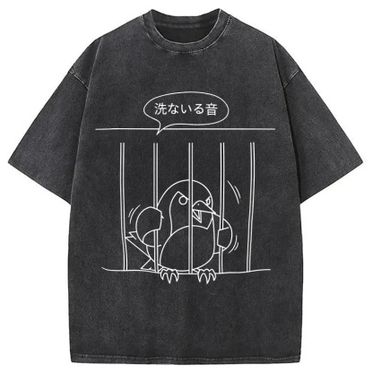 Tokyocanvas Angry Bird Washed T-Shirt