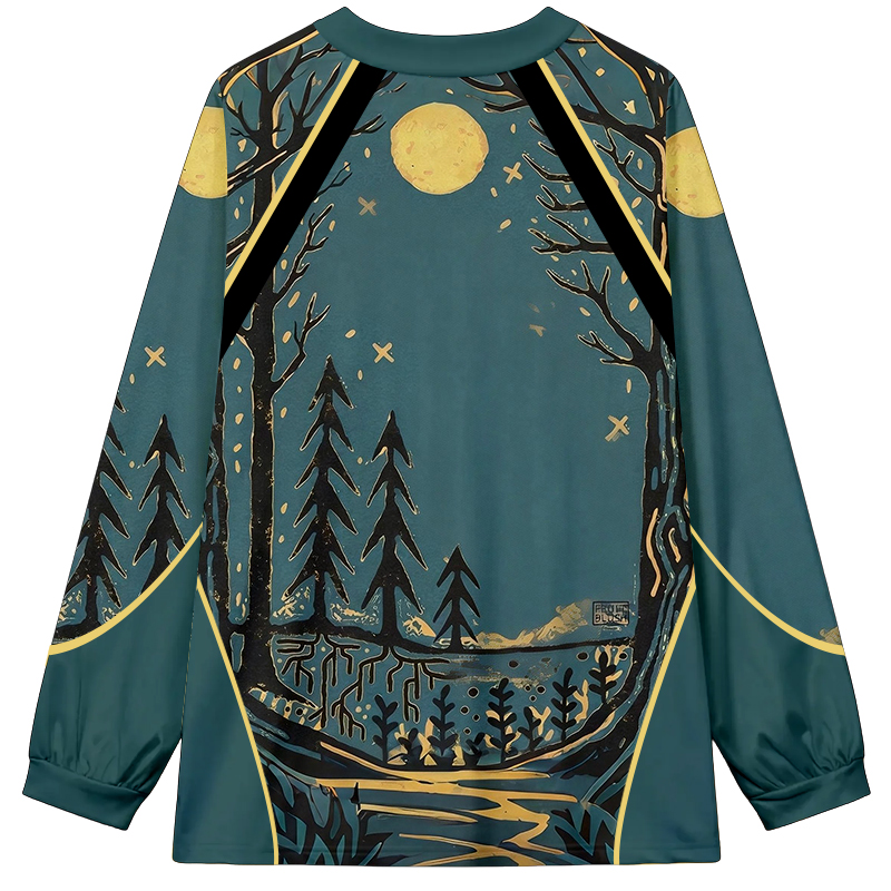 Tokyocanvas Full Moon Night Graphic Long-sleeve T-Shirt
