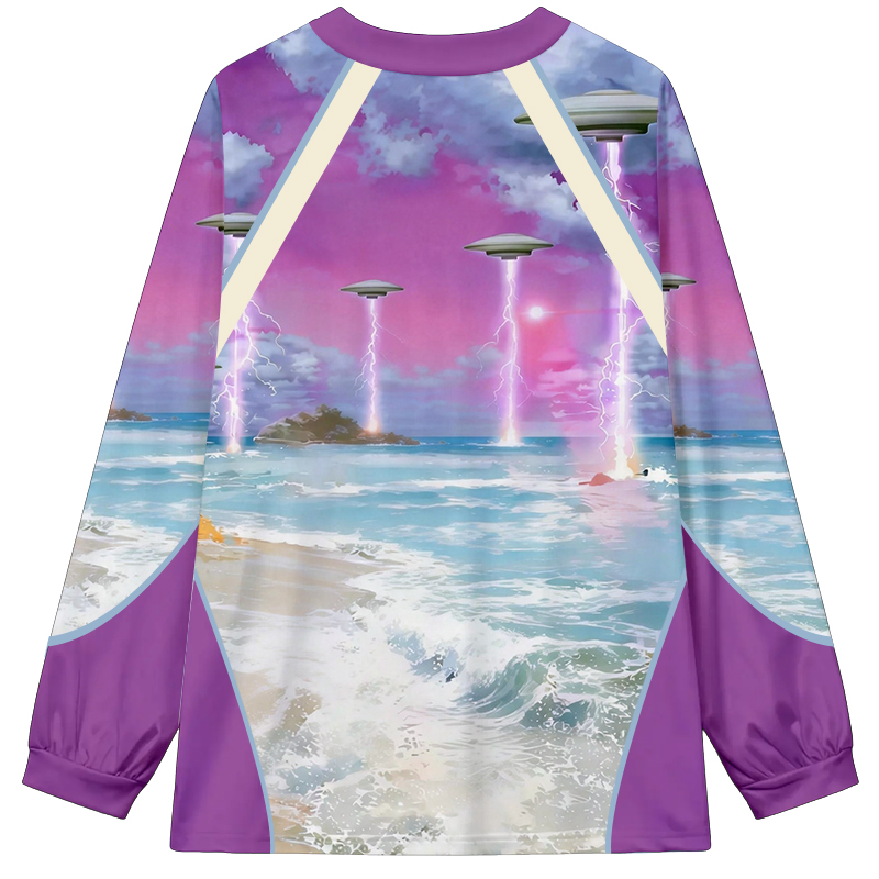Tokyocanvas Laser Emission Biu Graphic Long-sleeve T-Shirt