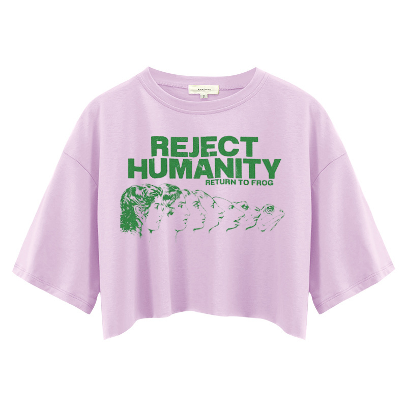 Tokyocanvas Reject Humanity Meme Crop Top