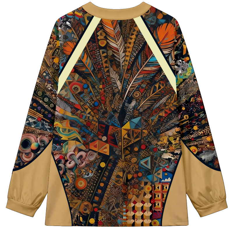 Tokyocanvas Psychedelic Big Mouth Monster Long Sleeve Graphic Print T-Shirt