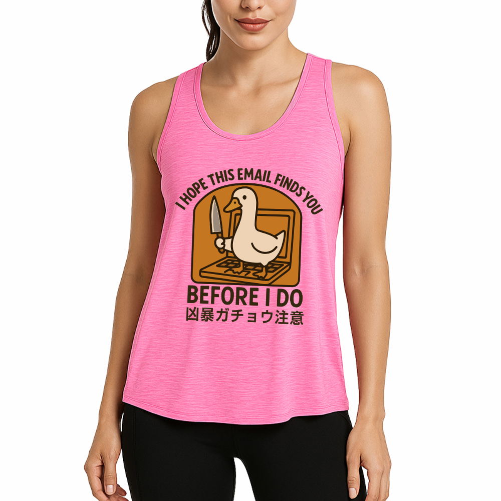 Tokyocanvas Goose With A Knife Fitness Tank