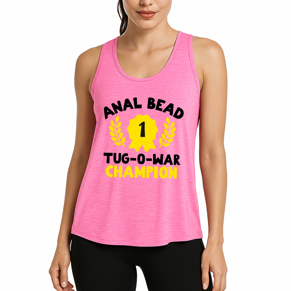 Tokyocanvas Bead Tug O War Champion Funny Fitness Tank