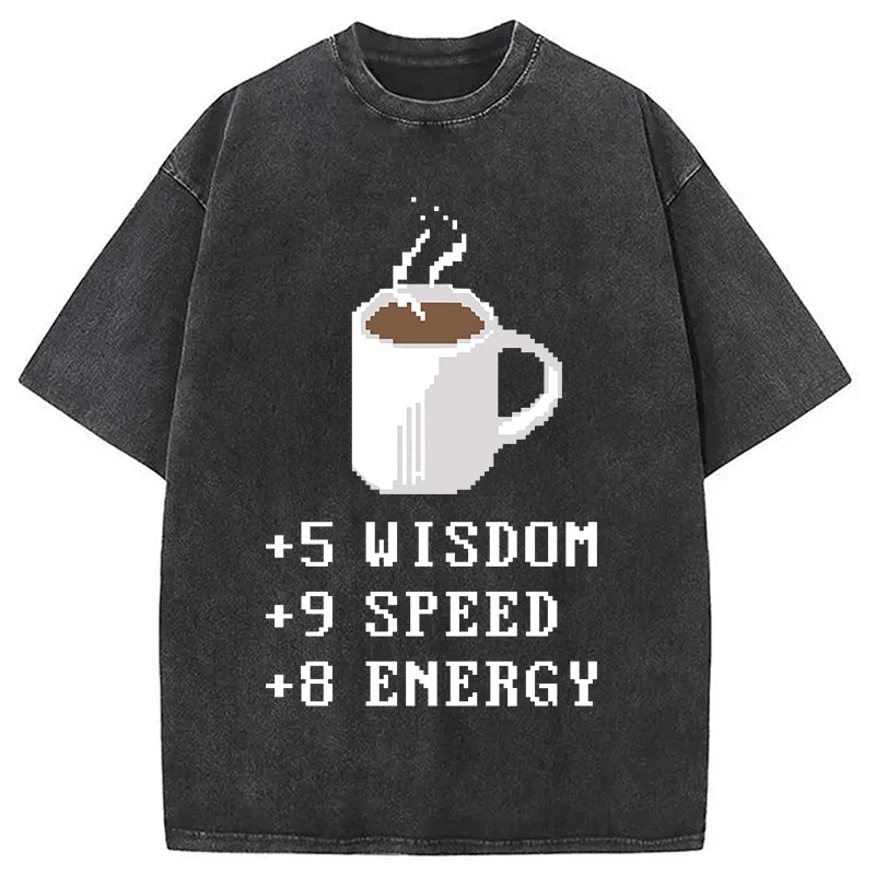 Tokyocanvas Coffee Plus To Stats Washed T-Shirt