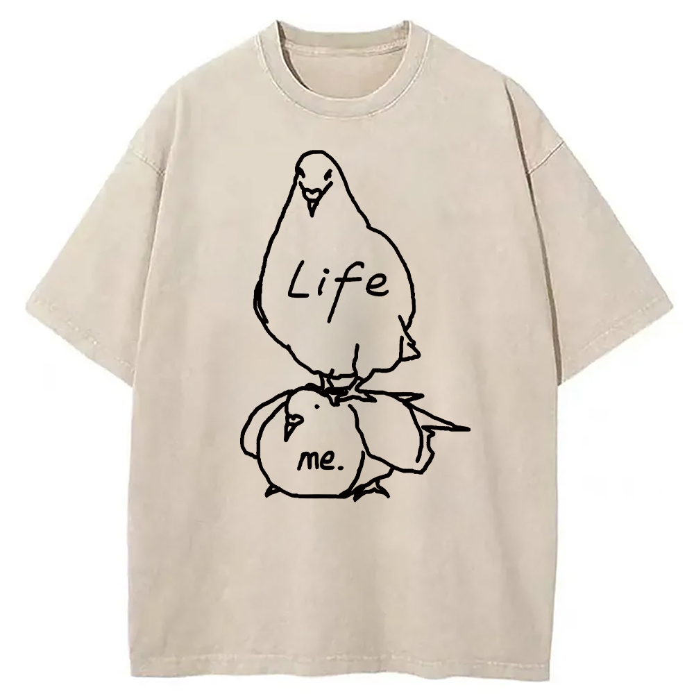 Tokyocanvas Life Is A Burden Washed T-Shirt