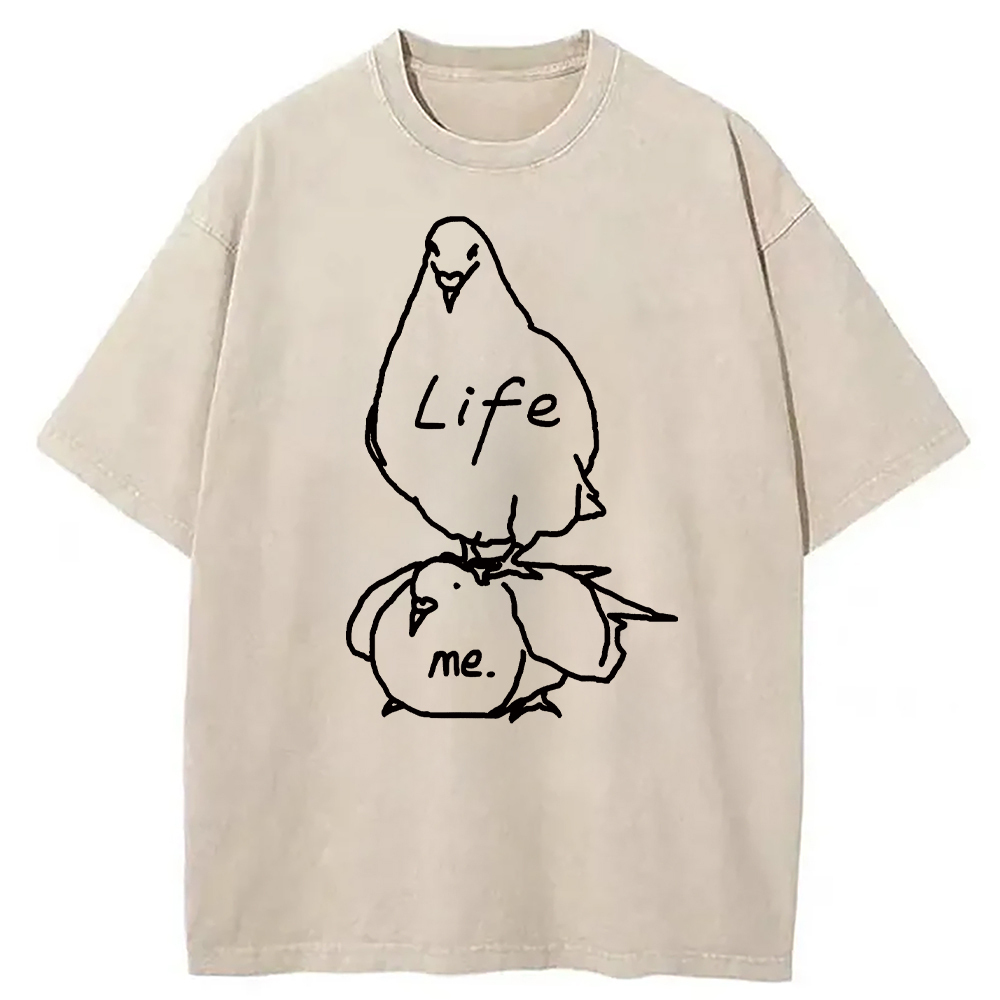 Tokyocanvas Life Is A Burden Washed T-Shirt