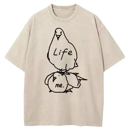 Tokyocanvas Life Is A Burden Washed T-Shirt