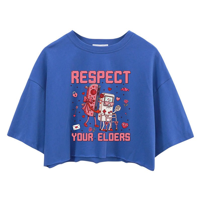 Tokyocanvas Vintage Respect Your Elders Crop Top