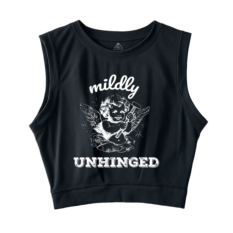 Tokyocanvas Vintage Cherub Angel Sleeveless Crop Top