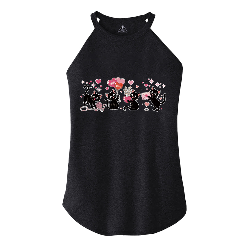 Tokyocanvas Valentine Cat Cotton Tank