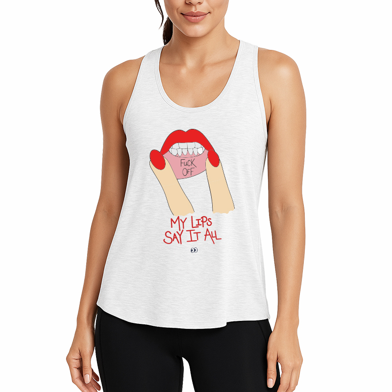 Tokyocanvas My Lips Say It All Fitness Tank
