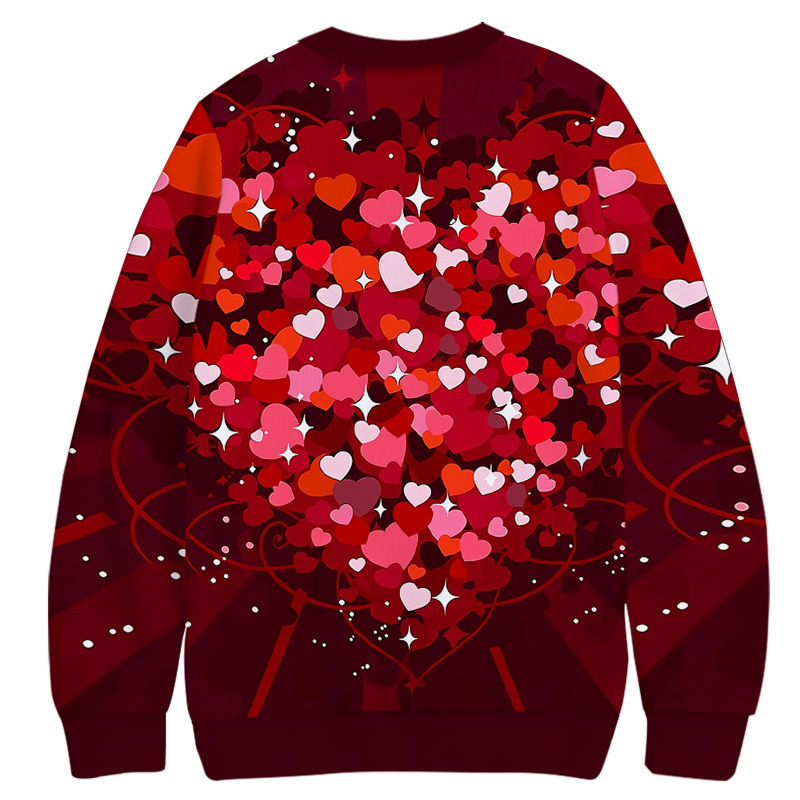 Tokyocanvas Valentine's Day Little Hearts Casual Ugly Sweatshirt