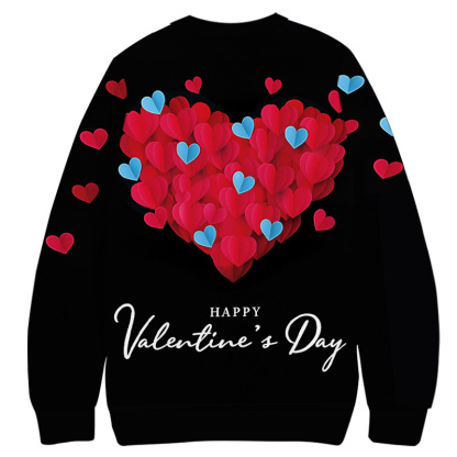 Tokyocanvas Happy Valentine's Day Casual Ugly Sweatshirt