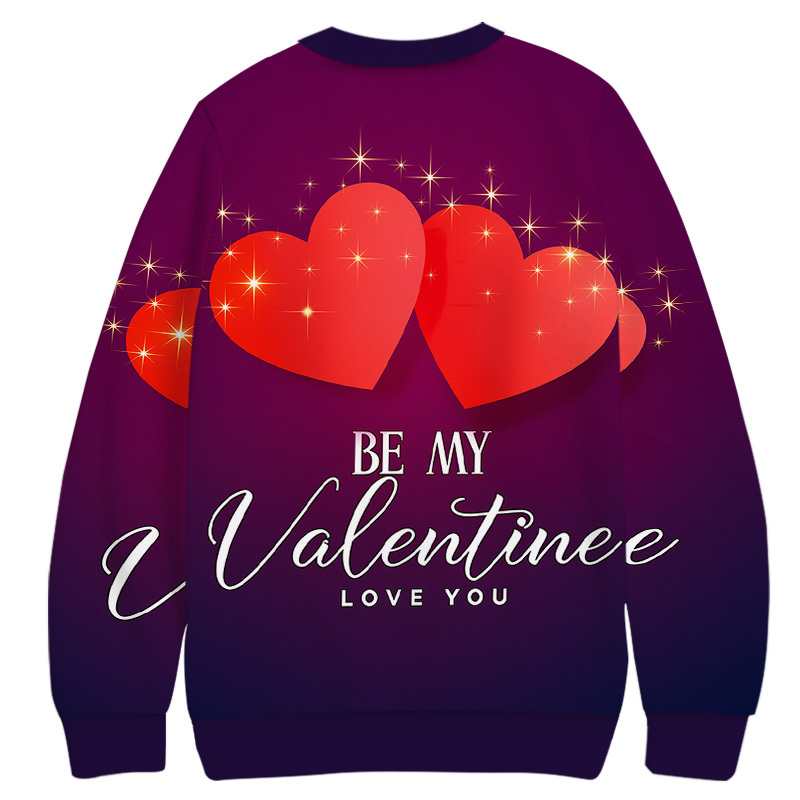 Tokyocanvas Valentine's Day Heart to Heart Casual Ugly Sweatshirt