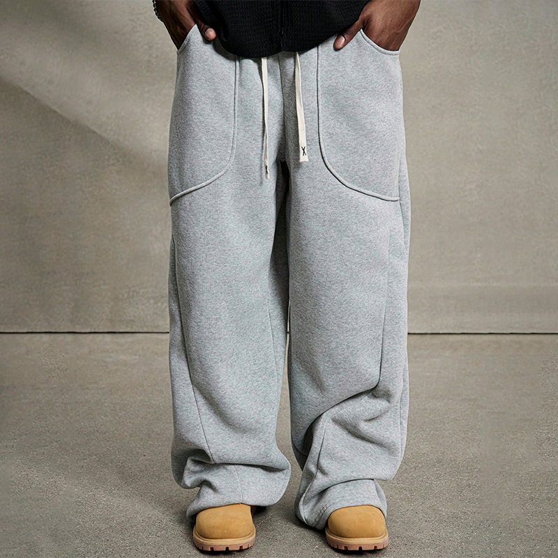 Tokyocanvas Simple Large Pocket Sweatpants