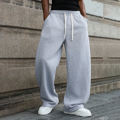 Tokyocanvas Simple Solid Color Sweatpants