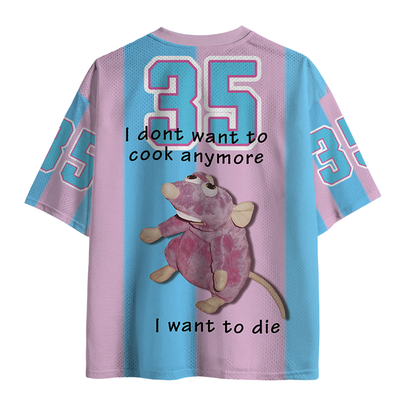 Tokyocanvas I Don't Want To Cook Anymore Mesh Jersey