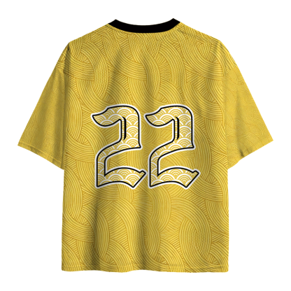 Tokyocanvas Black Cat Eating Ramen Mesh Jersey