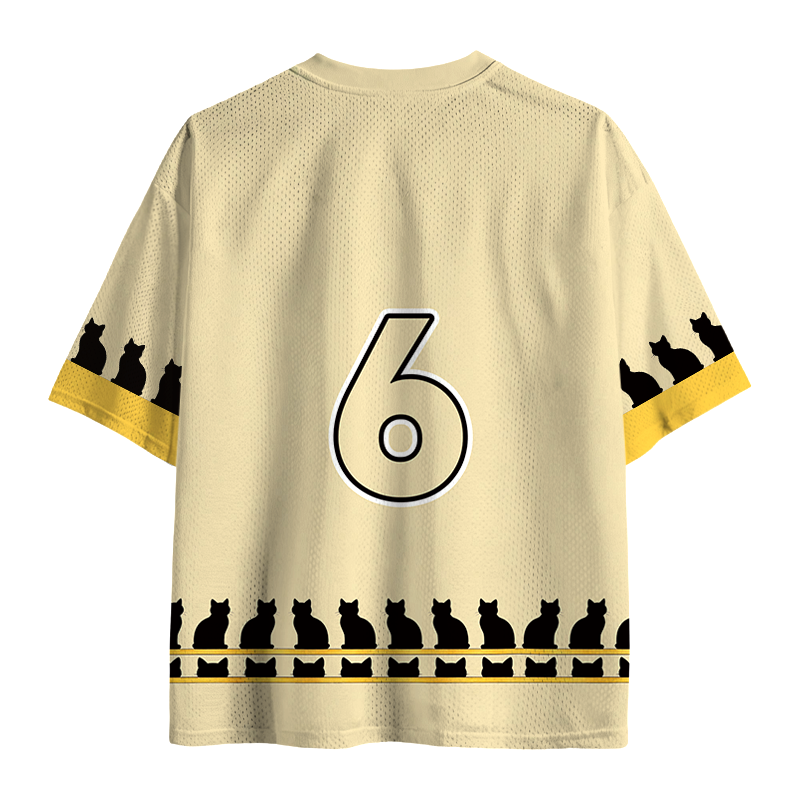 Tokyocanvas Sunflower Orange Cat Mesh Jersey
