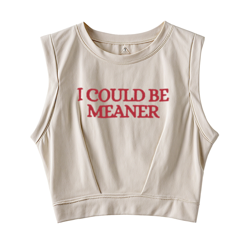 Tokyocanvas I Could Be Meaner Sleeveless Crop Top