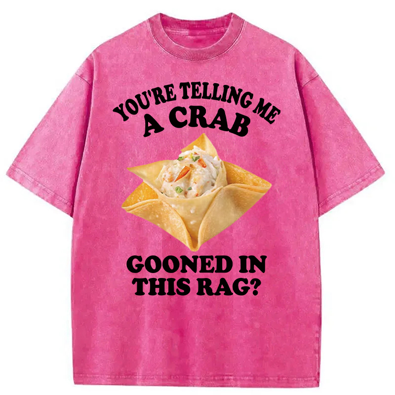 Tokyocanvas You're Telling Me A Crab Gooned in This Rag? Washed T-Shirt