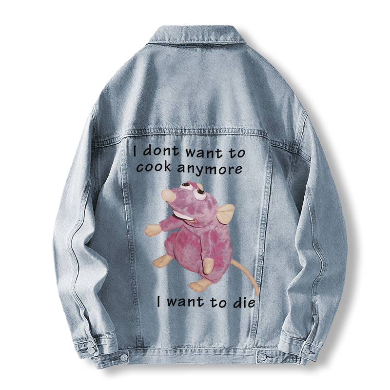 Tokyocanvas I Don't Want To Cook Anymore Jean Jackets