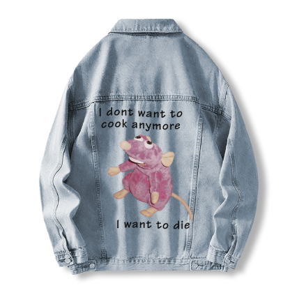 Tokyocanvas I Don't Want To Cook Anymore Jean Jackets