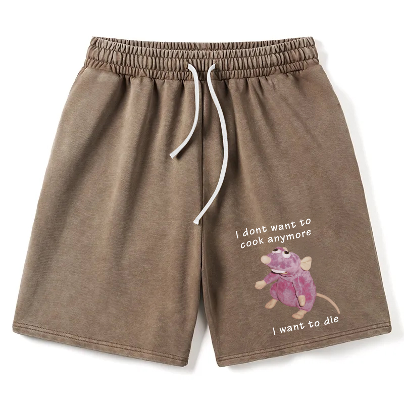 Tokyocanvas I Don't Want To Cook Anymore Washed Short