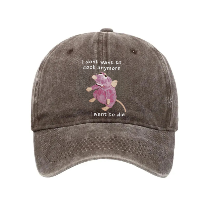 Tokyocanvas I Don't Want To Cook Anymore Washed Cap