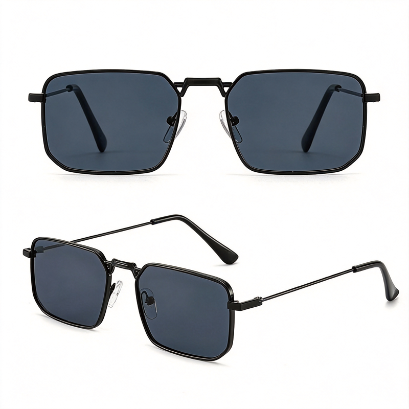 Tokyocanvas Square Black Sunglasses