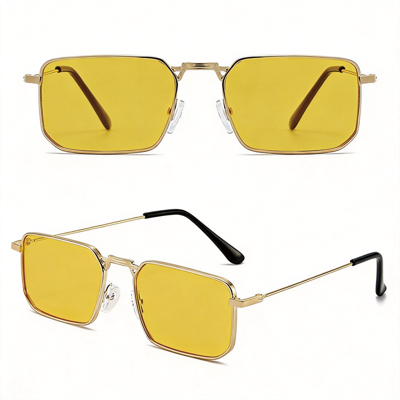 Tokyocanvas Square Yellow Sunglasses