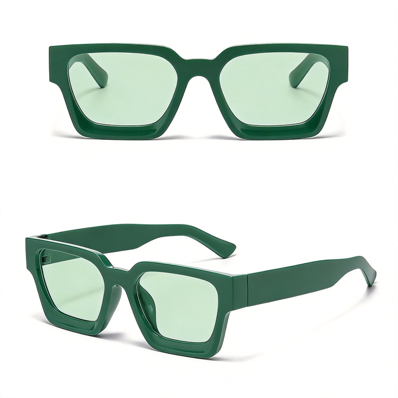 Tokyocanvas Thick-framed Green Sunglasses