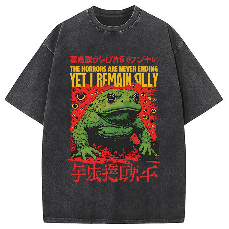 Tokyocanvas The Horrors Are Never Ending Washed T-Shirt