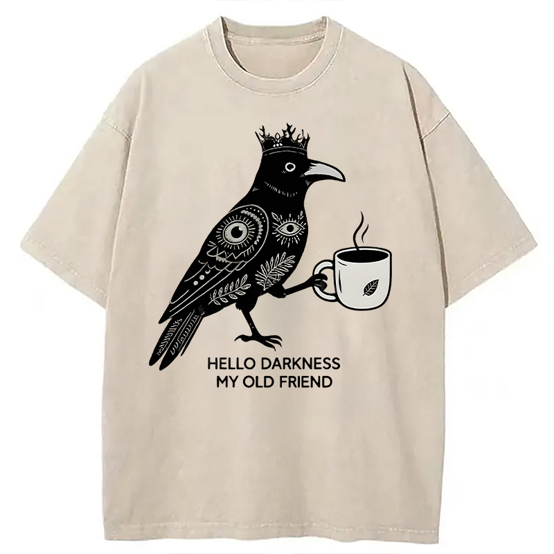 Tokyocanvas Hello Darkness My Old Friend Washed T-Shirt