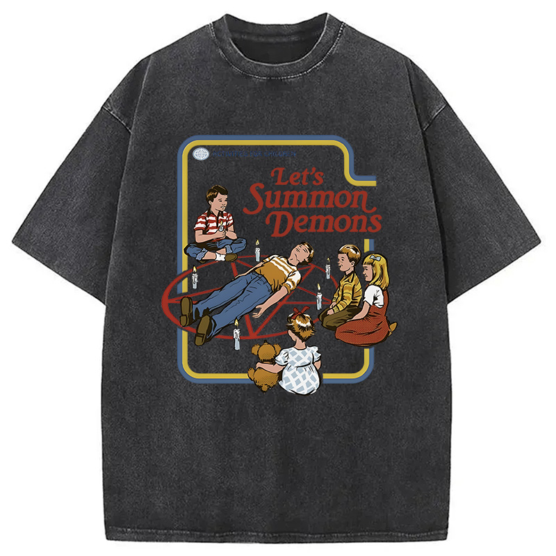 Tokyocanvas Let's Summon Demons Retro Washed T-Shirt