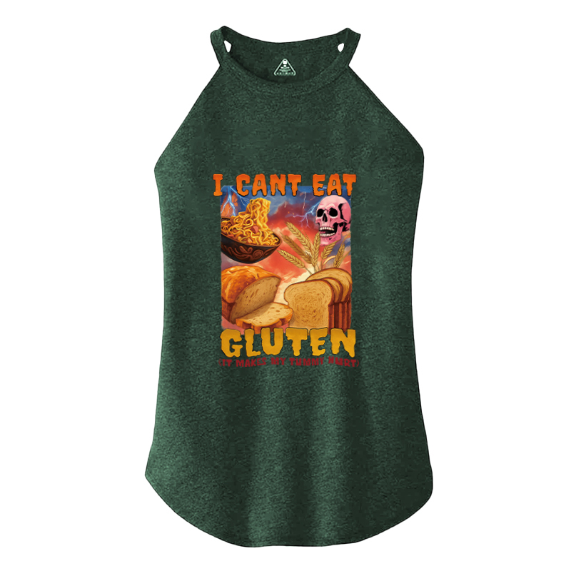 Tokyocanvas I Can't Eat Gluten Funny Meme Cotton Tank
